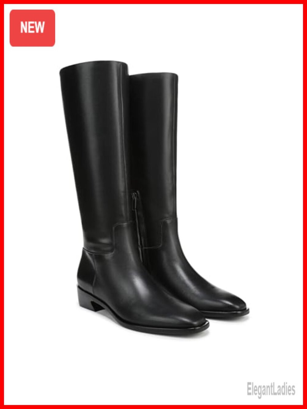 Suede Mid-Calf Zip Tall Boots Square Toe Block Heel - Picture 6 of 6